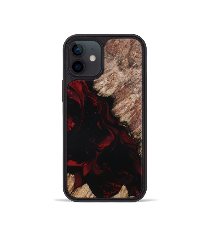 iPhone 12 mini Wood Phone Case - Adelia (Red, 802193)