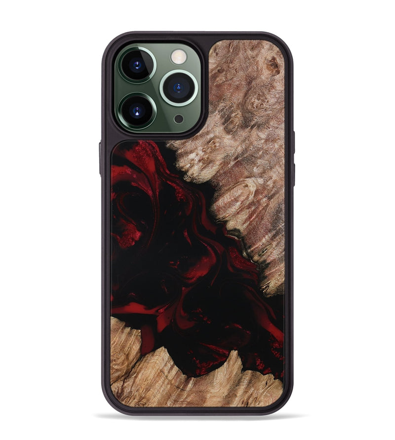 iPhone 13 Pro Max Wood Phone Case - Adelia (Red, 802193)