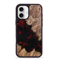 iPhone 16 Plus Wood Phone Case - Adelia (Red, 802193)