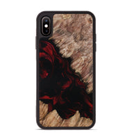 iPhone Xs Max Wood Phone Case - Adelia (Red, 802193)
