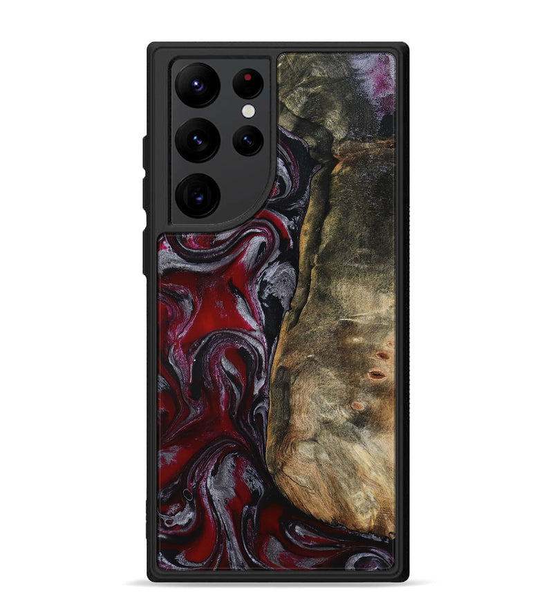 Galaxy S22 Ultra Wood Phone Case - Cierra (Red, 802194)
