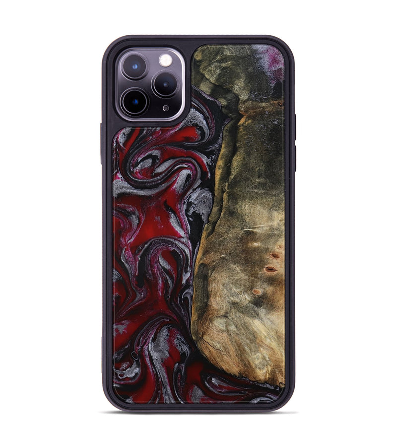 iPhone 11 Pro Max Wood Phone Case - Cierra (Red, 802194)