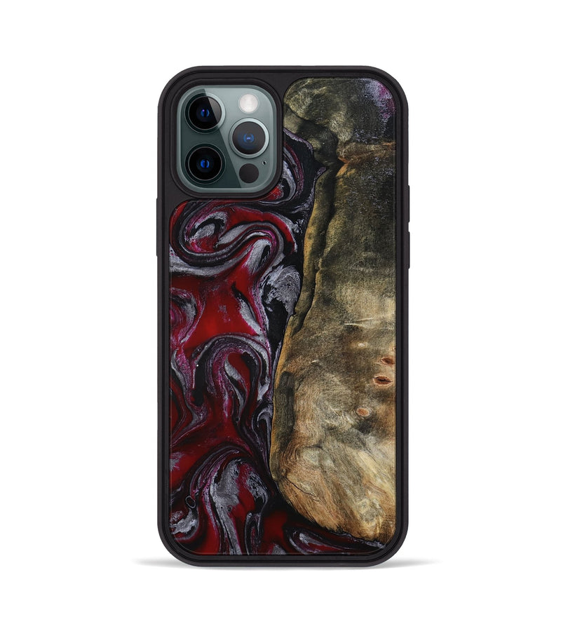iPhone 12 Pro Wood Phone Case - Cierra (Red, 802194)