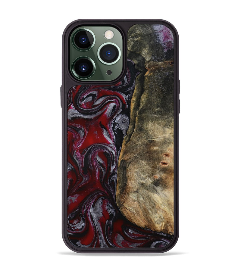 iPhone 13 Pro Max Wood Phone Case - Cierra (Red, 802194)