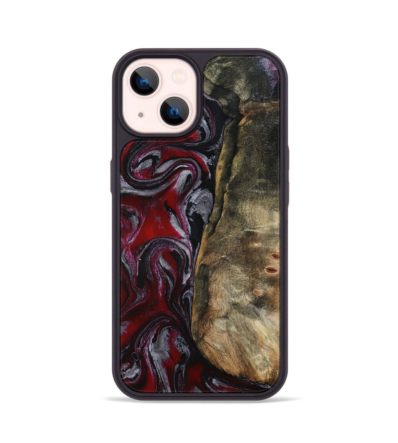 iPhone 14 Wood Phone Case - Cierra (Red, 802194)