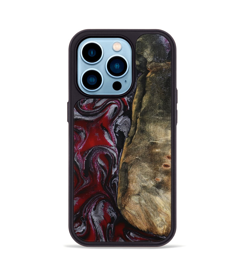 iPhone 14 Pro Wood Phone Case - Cierra (Red, 802194)