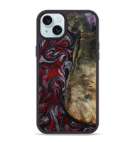 iPhone 15 Plus Wood Phone Case - Cierra (Red, 802194)