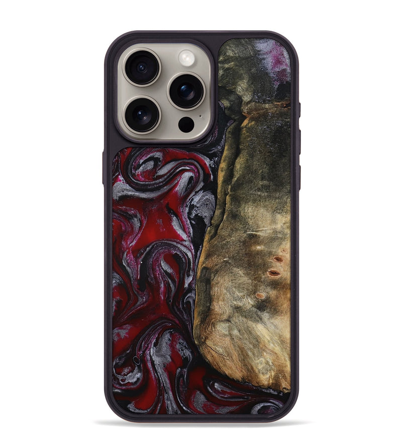 iPhone 15 Pro Max Wood Phone Case - Cierra (Red, 802194)