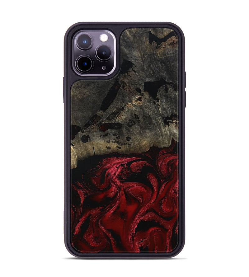 iPhone 11 Pro Max Wood Phone Case - Merry (Red, 802195)