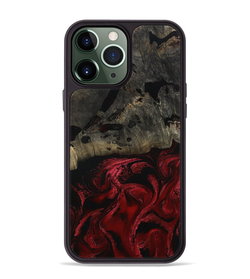 iPhone 13 Pro Max Wood Phone Case - Merry (Red, 802195)
