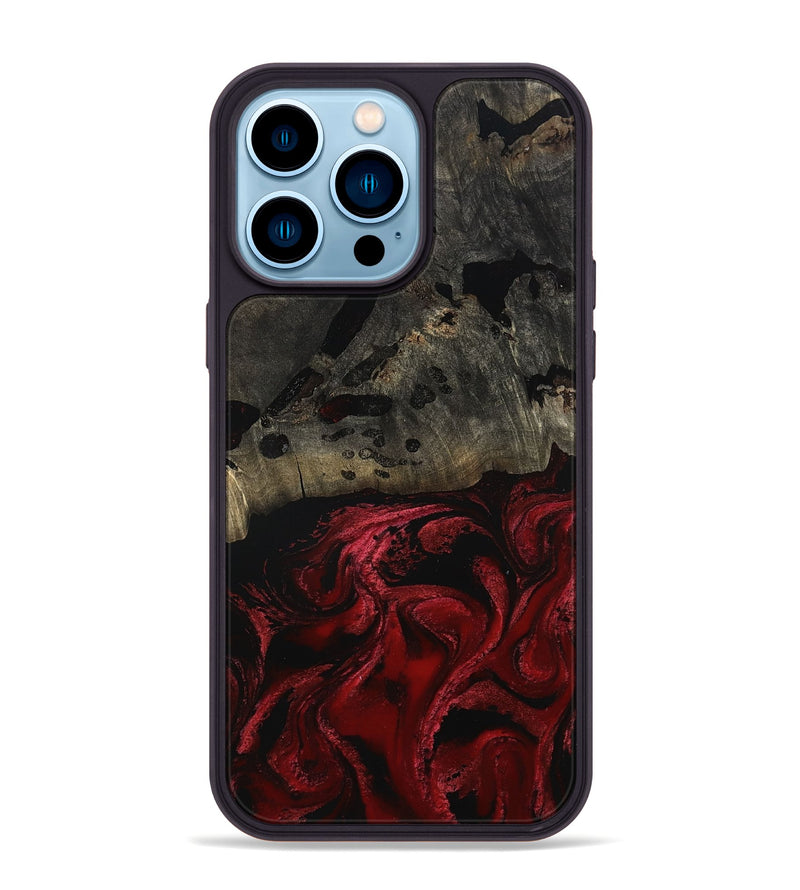 iPhone 14 Pro Max Wood Phone Case - Merry (Red, 802195)