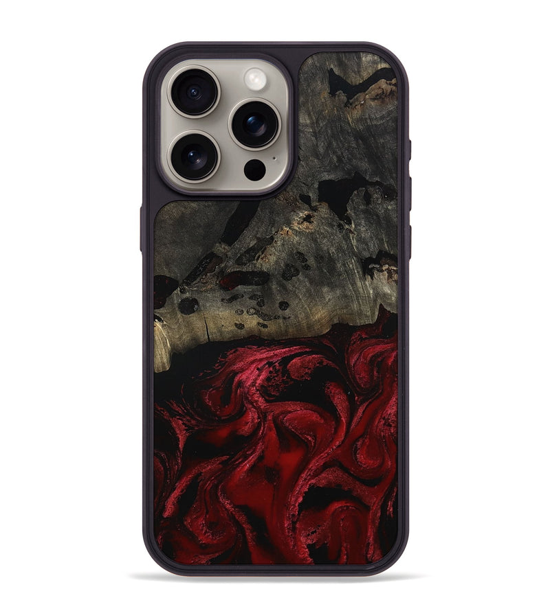iPhone 15 Pro Max Wood Phone Case - Merry (Red, 802195)