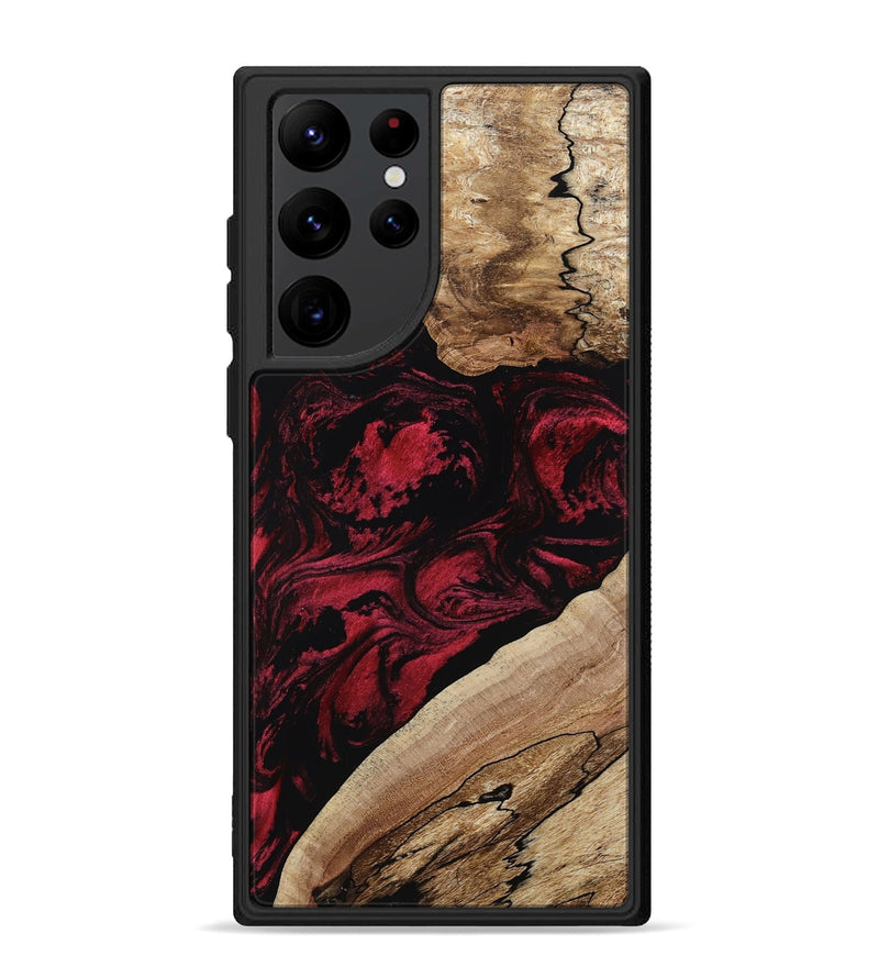 Galaxy S22 Ultra Wood Phone Case - Rome (Red, 802196)