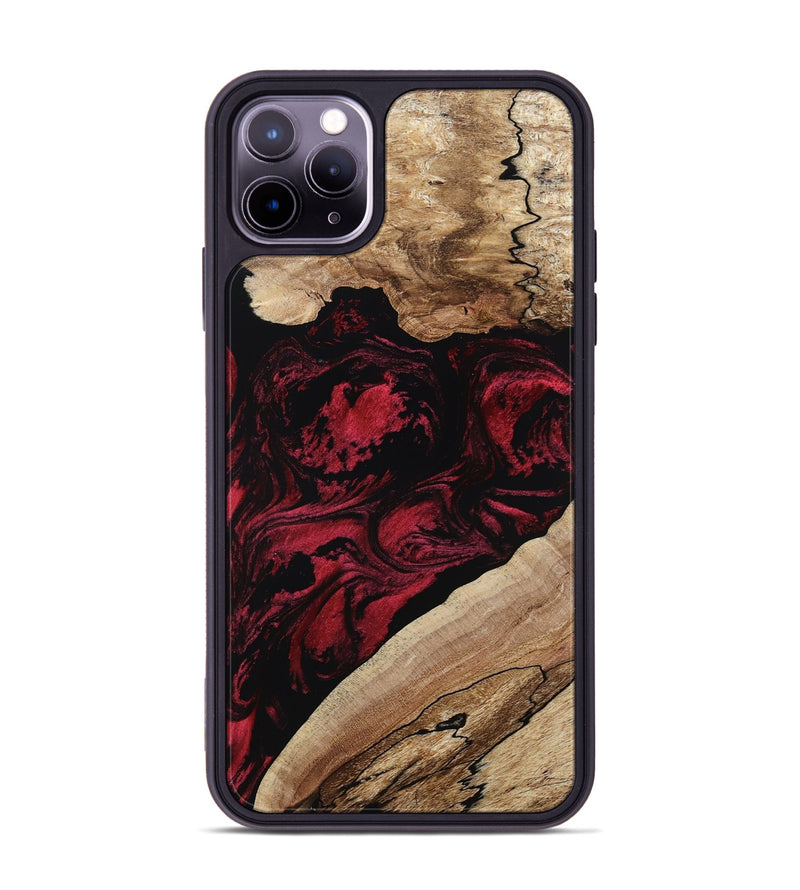 iPhone 11 Pro Max Wood Phone Case - Rome (Red, 802196)