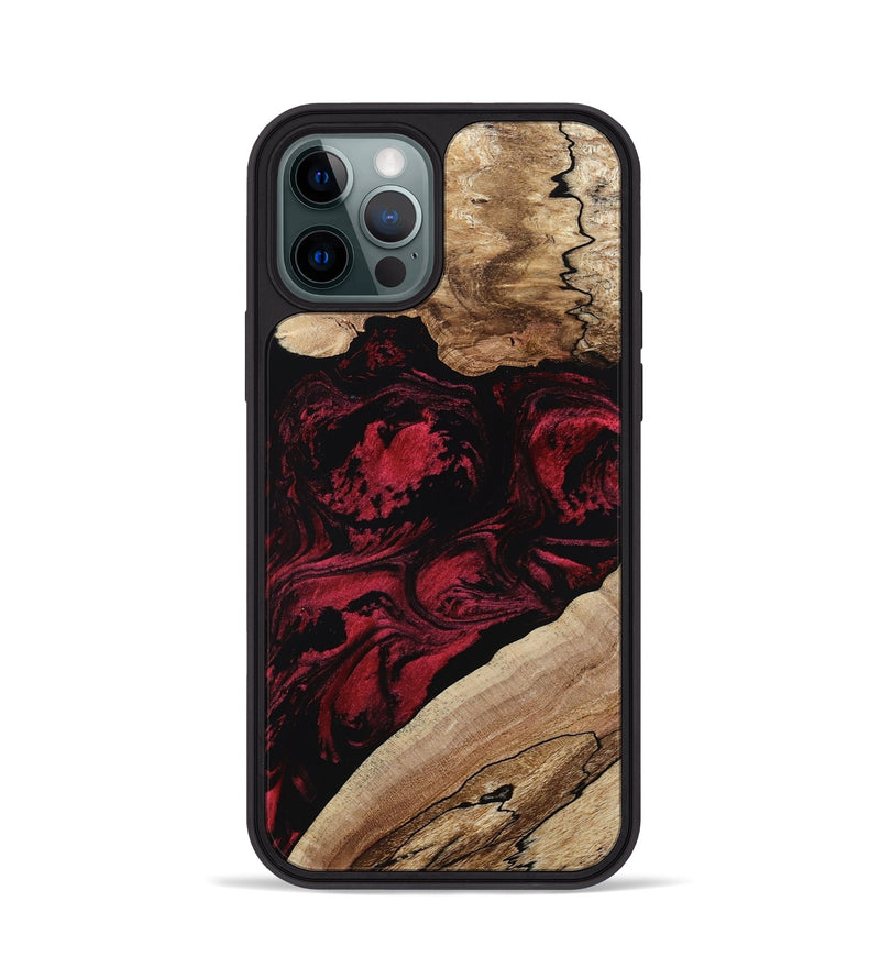 iPhone 12 Pro Wood Phone Case - Rome (Red, 802196)