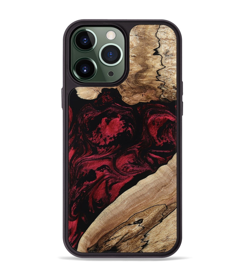iPhone 13 Pro Max Wood Phone Case - Rome (Red, 802196)