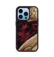 iPhone 14 Pro Wood Phone Case - Rome (Red, 802196)