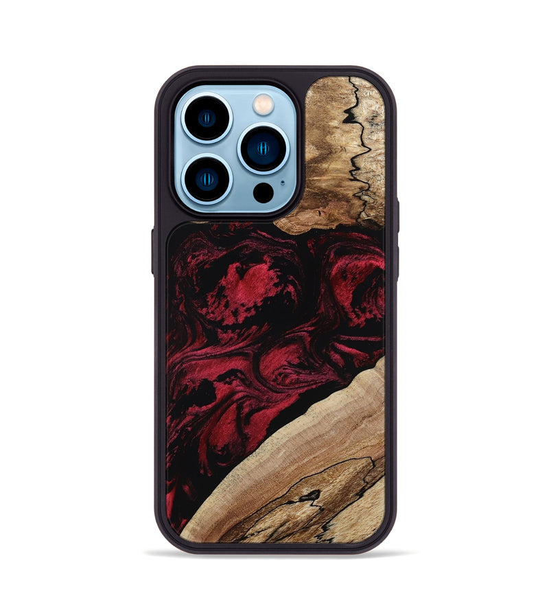 iPhone 14 Pro Wood Phone Case - Rome (Red, 802196)