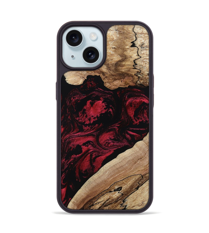 iPhone 15 Wood Phone Case - Rome (Red, 802196)
