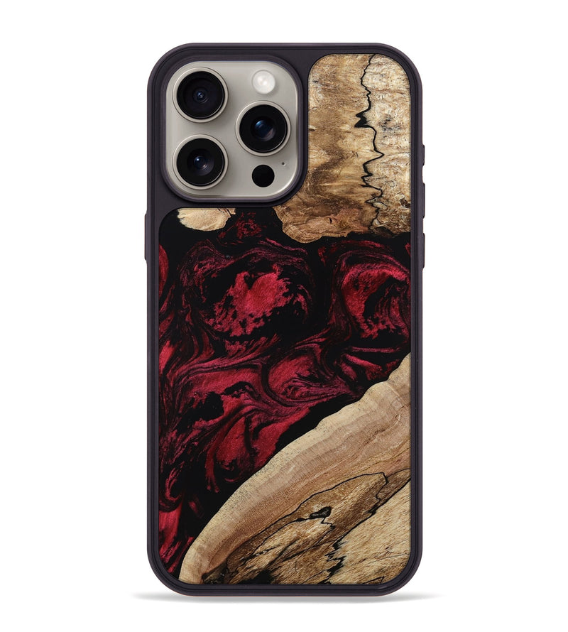 iPhone 15 Pro Max Wood Phone Case - Rome (Red, 802196)