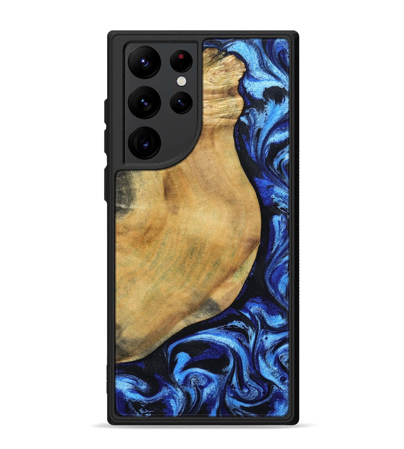 Galaxy S22 Ultra Wood Phone Case - Darcy (Blue, 802317)