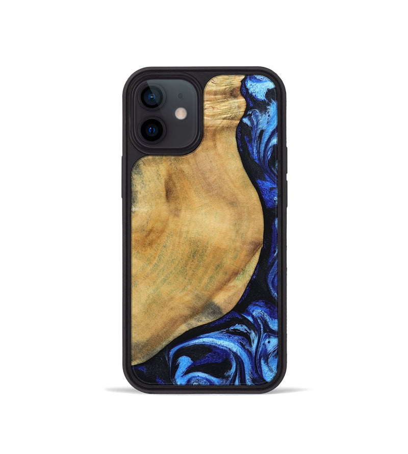 iPhone 12 mini Wood Phone Case - Darcy (Blue, 802317)