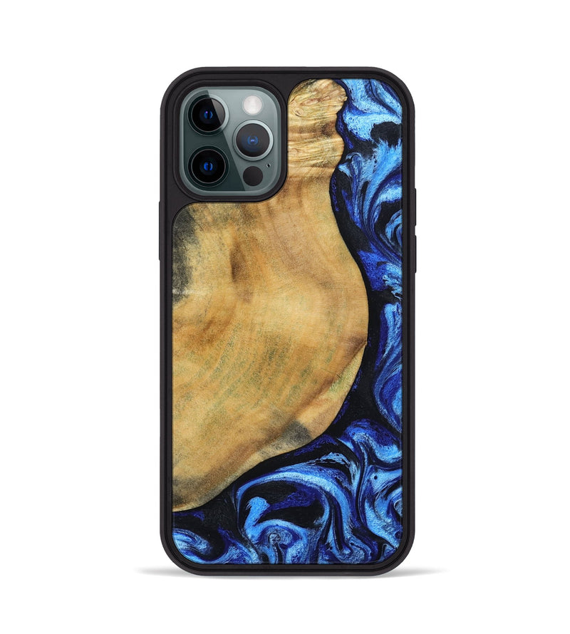 iPhone 12 Pro Wood Phone Case - Darcy (Blue, 802317)