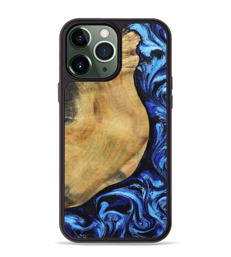 iPhone 13 Pro Max Wood Phone Case - Darcy (Blue, 802317)