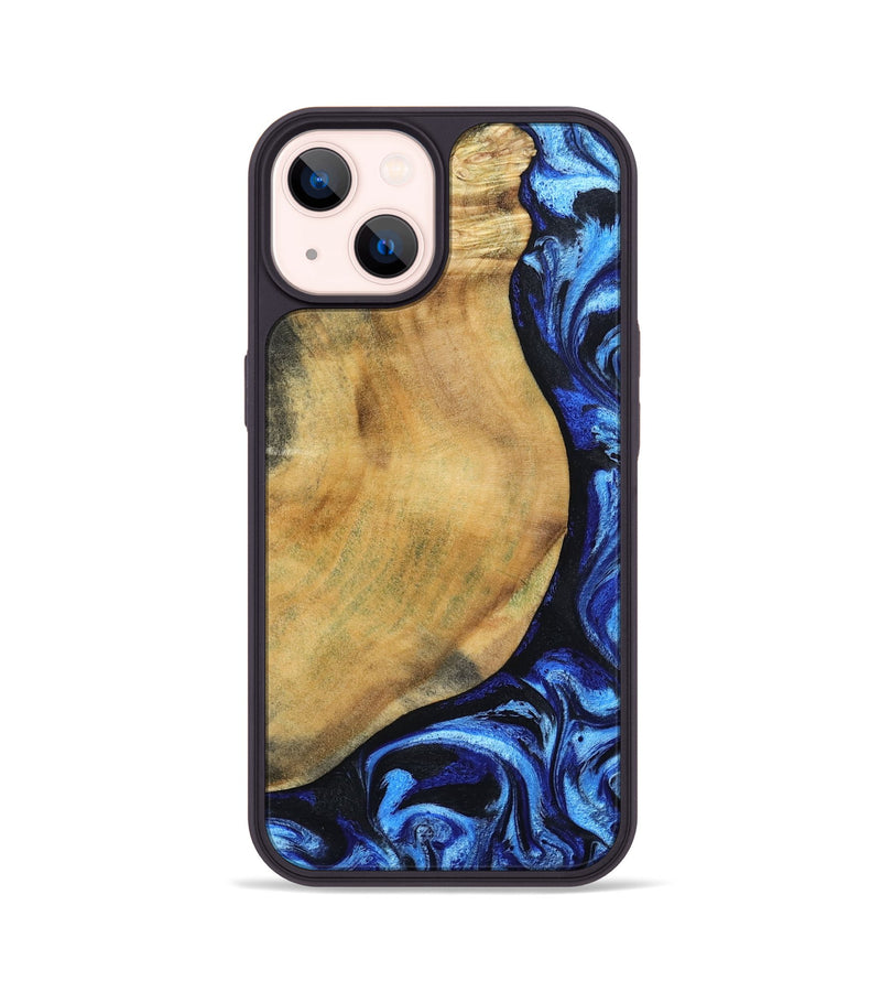 iPhone 14 Wood Phone Case - Darcy (Blue, 802317)
