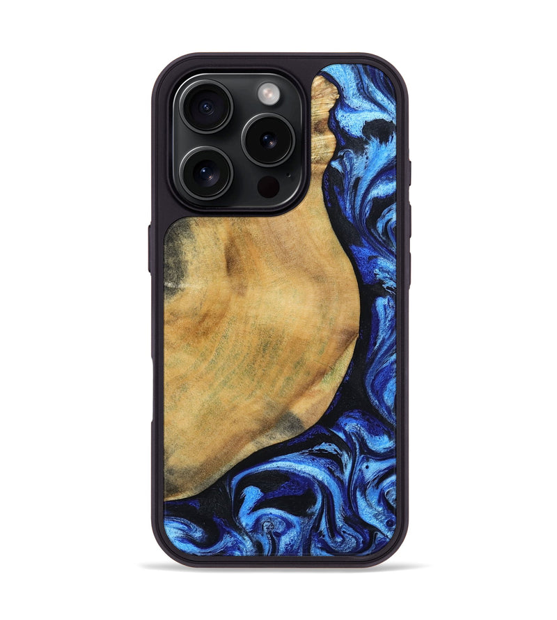 iPhone 16 Pro Wood Phone Case - Darcy (Blue, 802317)