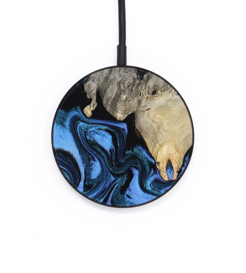 Circle Wood Wireless Charger - Sharon (Blue, 802318)