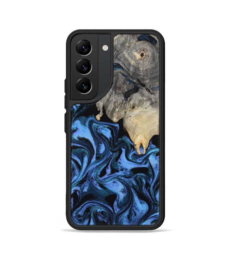 Galaxy S22 Wood Phone Case - Sharon (Blue, 802318)