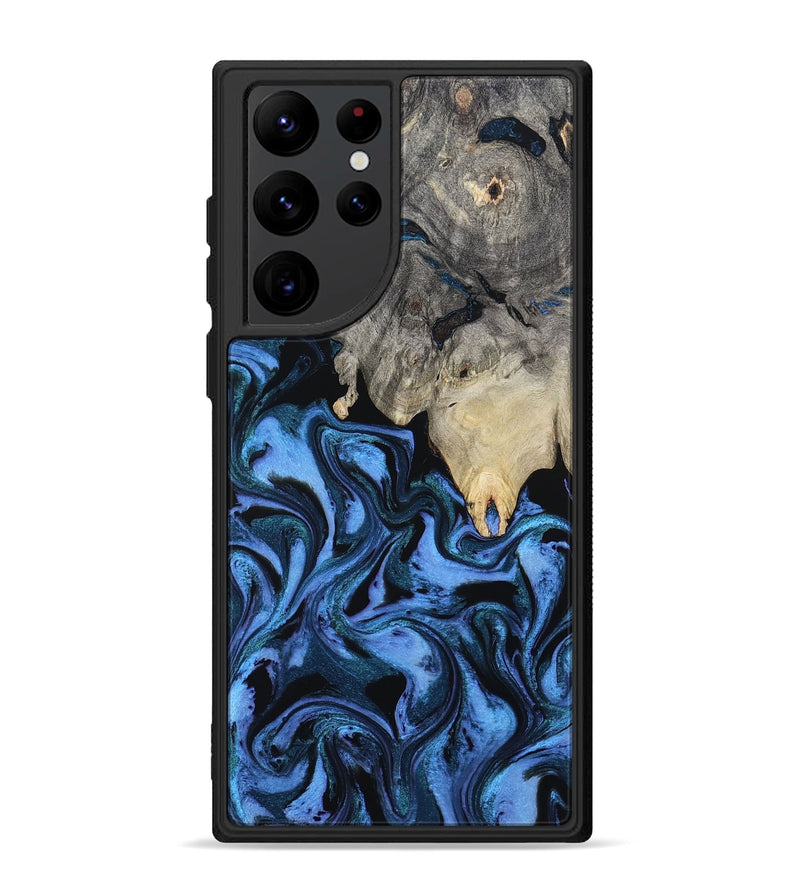 Galaxy S22 Ultra Wood Phone Case - Sharon (Blue, 802318)