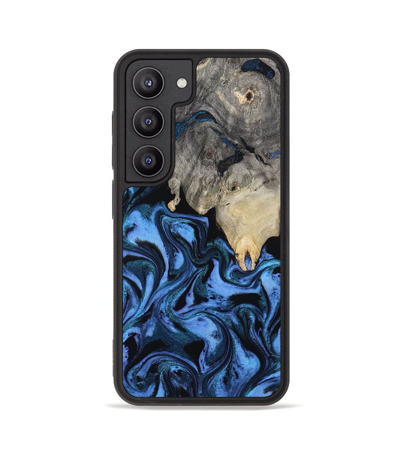 Galaxy S23 Wood Phone Case - Sharon (Blue, 802318)