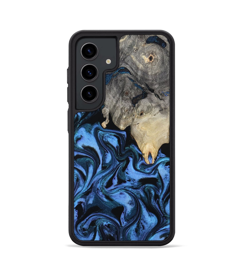 Galaxy S24 Wood Phone Case - Sharon (Blue, 802318)