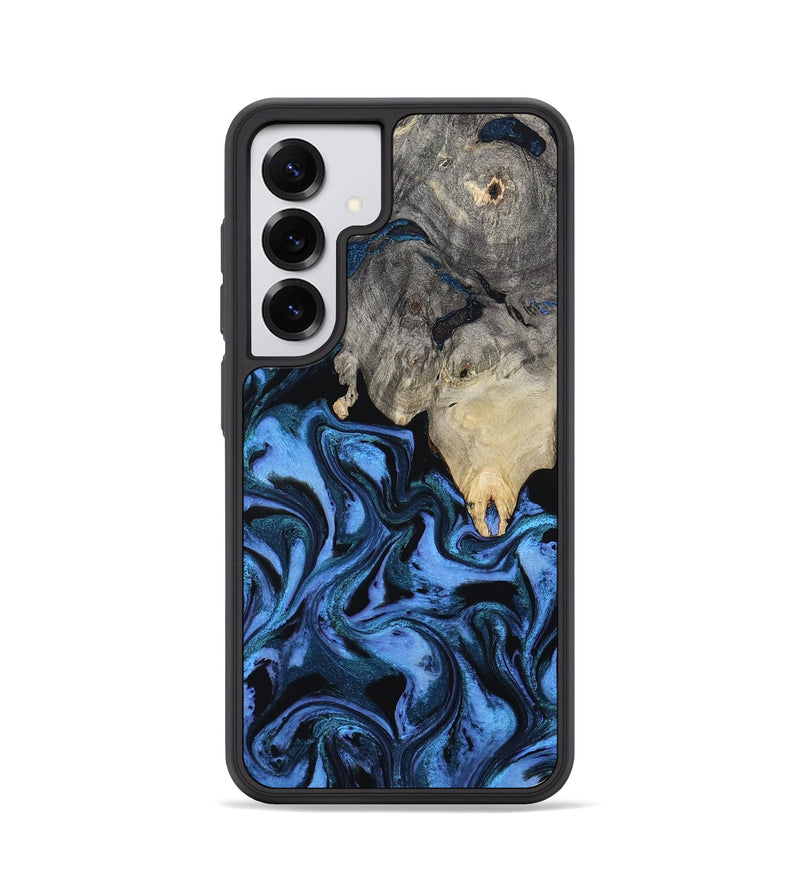 Galaxy S25 Wood Phone Case - Sharon (Blue, 802318)