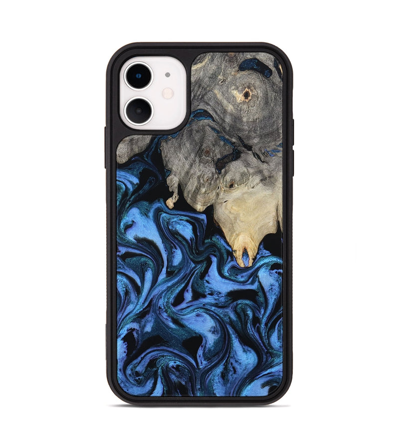 iPhone 11 Wood Phone Case - Sharon (Blue, 802318)