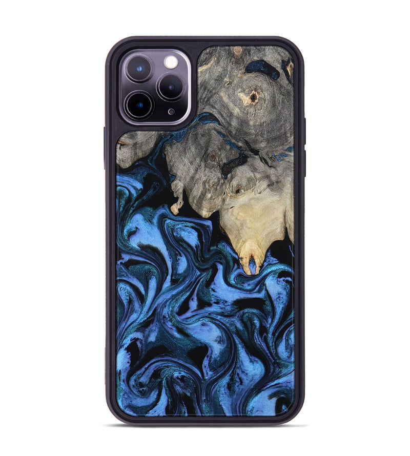 iPhone 11 Pro Max Wood Phone Case - Sharon (Blue, 802318)