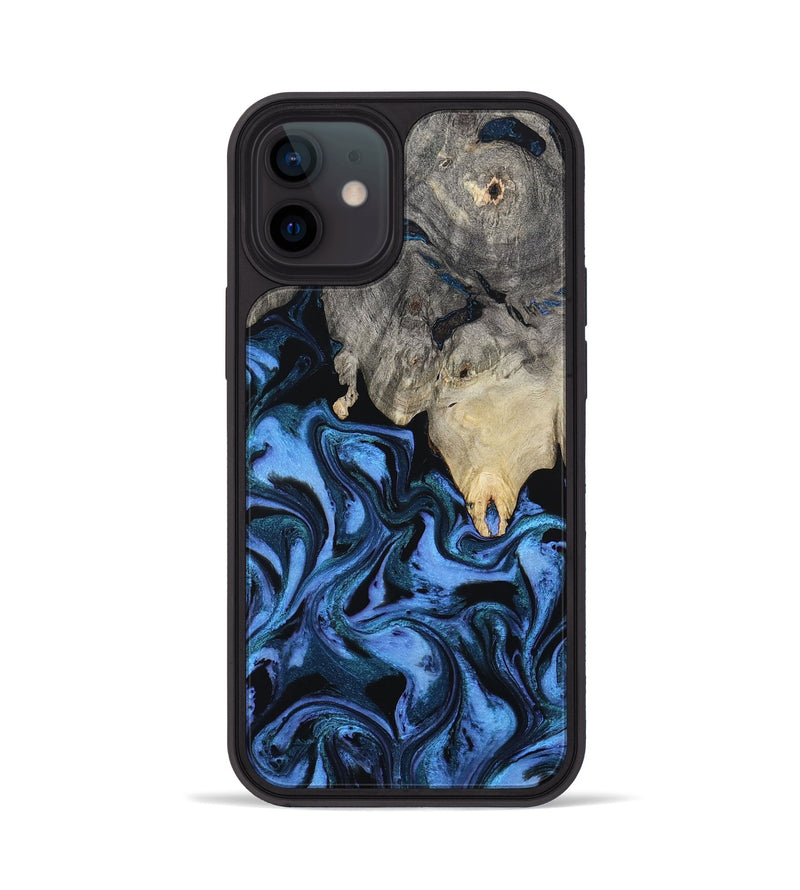 iPhone 12 Wood Phone Case - Sharon (Blue, 802318)