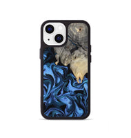 iPhone 13 mini Wood Phone Case - Sharon (Blue, 802318)