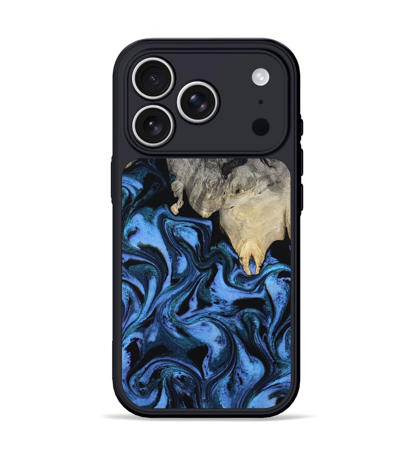 iPhone 17 Pro Wood Phone Case - Sharon (Blue, 802318)
