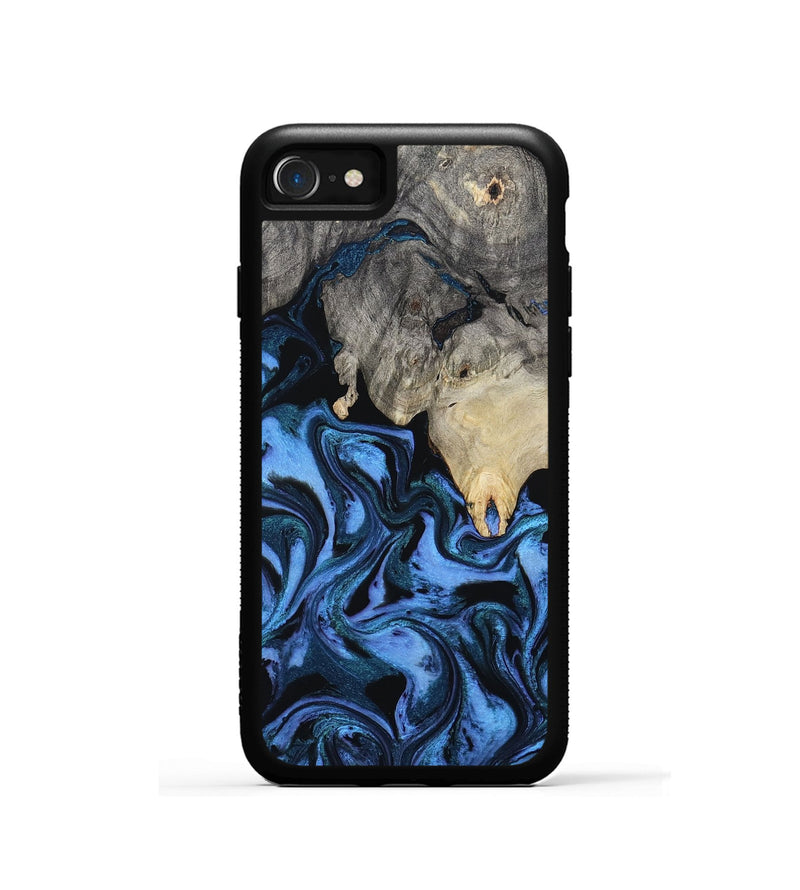 iPhone SE Wood Phone Case - Sharon (Blue, 802318)