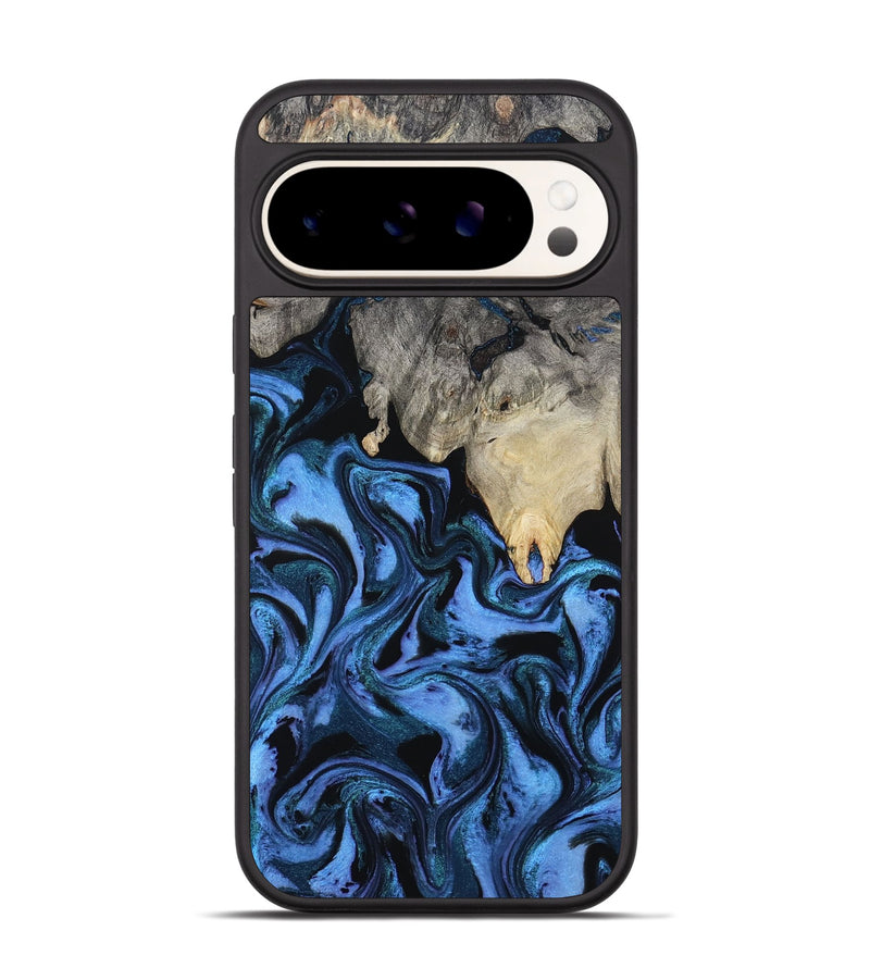 Pixel 9 Wood Phone Case - Sharon (Blue, 802318)