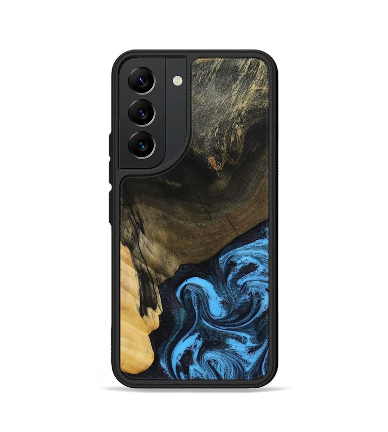 Galaxy S22 Wood Phone Case - Clora (Blue, 802319)