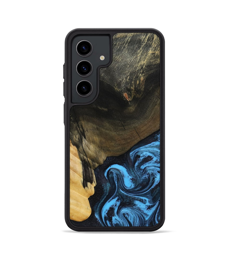 Galaxy S24 Wood Phone Case - Clora (Blue, 802319)