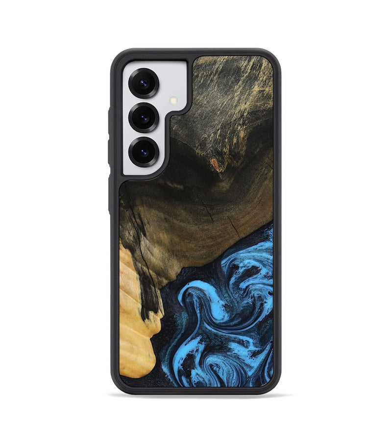 Galaxy S25 Wood Phone Case - Clora (Blue, 802319)