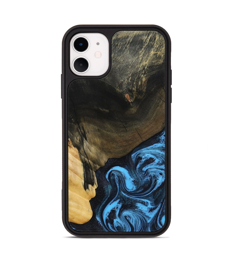 iPhone 11 Wood Phone Case - Clora (Blue, 802319)