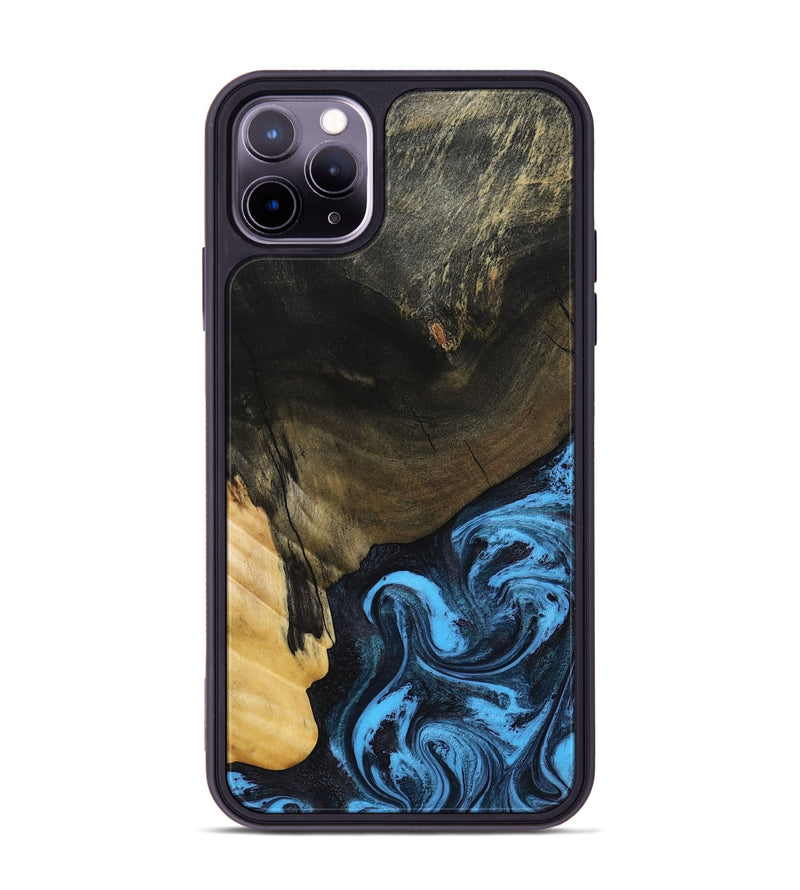 iPhone 11 Pro Max Wood Phone Case - Clora (Blue, 802319)