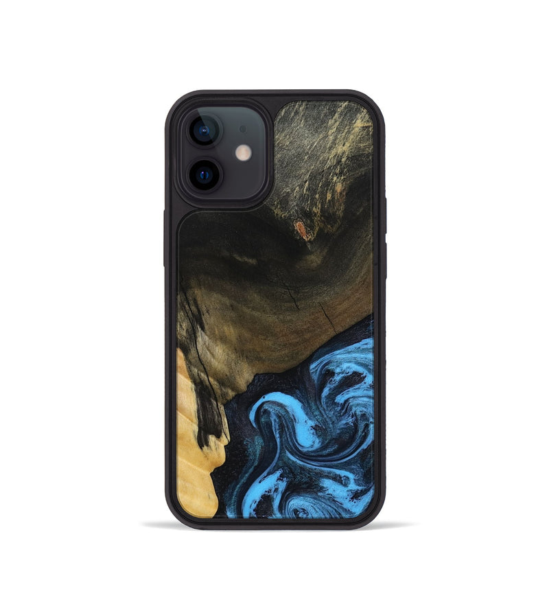 iPhone 12 mini Wood Phone Case - Clora (Blue, 802319)
