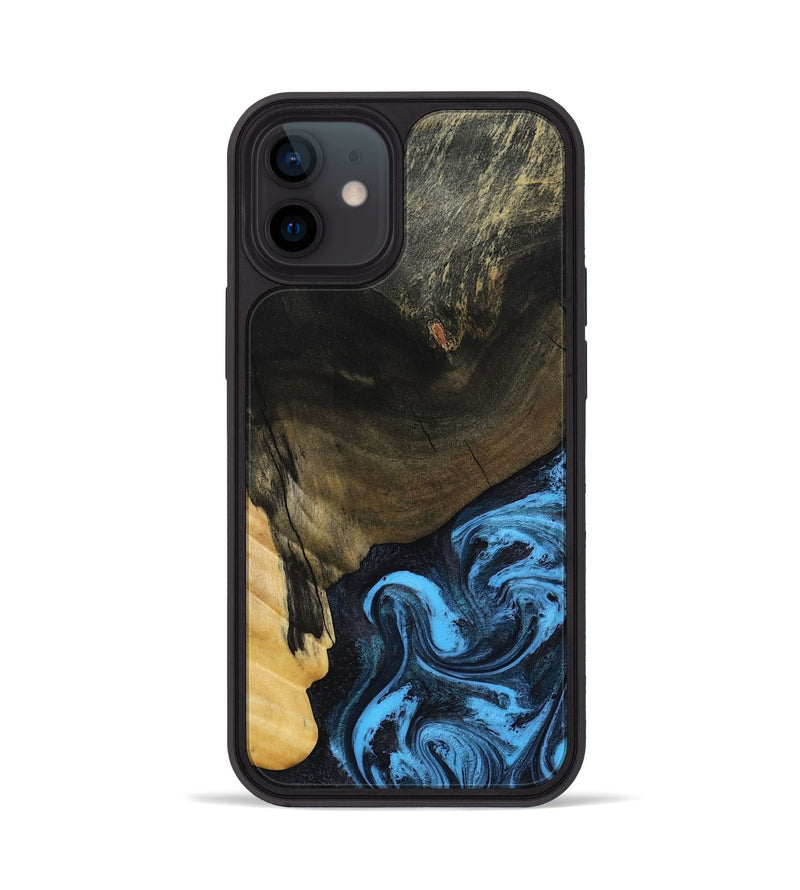 iPhone 12 Wood Phone Case - Clora (Blue, 802319)